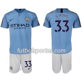 Camisetas Manchester City G.JESUS 33 Niño Primera Equipacion 2018/2019